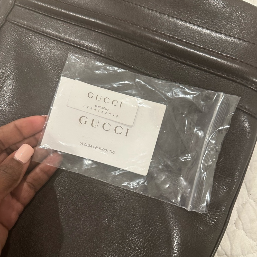 Gucci Brown Leather Interior with Beige Suede Lining